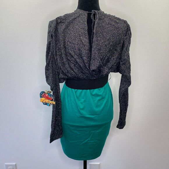 Apple Bottoms Python Crush Jet Black Shimmer Dress Women's Size XL - Picture 3 of 7